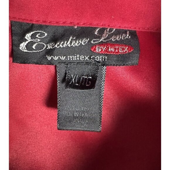 VTG Men's Sz XL Red & Black Panel Button Up Bowling Shirt Bowling Pins Mid Cent - Picture 4 of 10